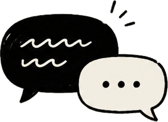 Two speech bubbles, representing both sides agreeing